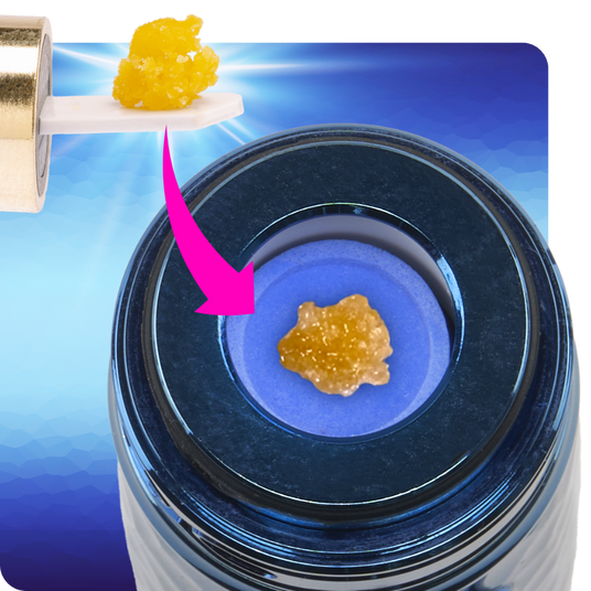 Just a dab will do it with the new titan concentrate vaporizer