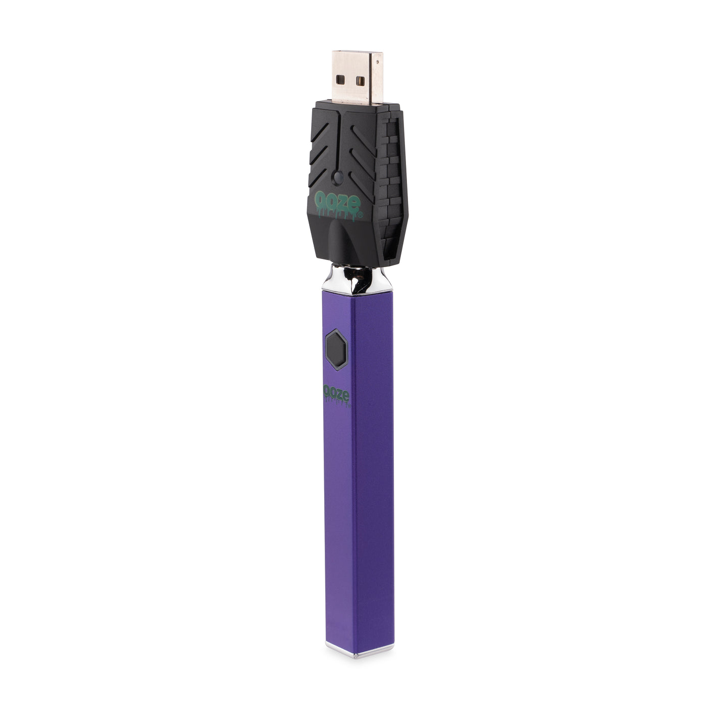 Diagonal view of Quad Purple Square Vape to display flat sides