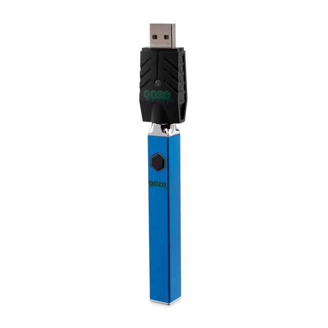 Diagonal view of Quad Blue Square Vape to display flat sides