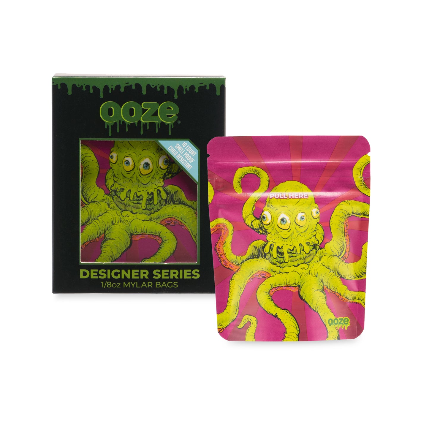 Ooze Designer Series 1/8 Ounce Mylar Bag 10-Count Box - Sir Inks A Lot