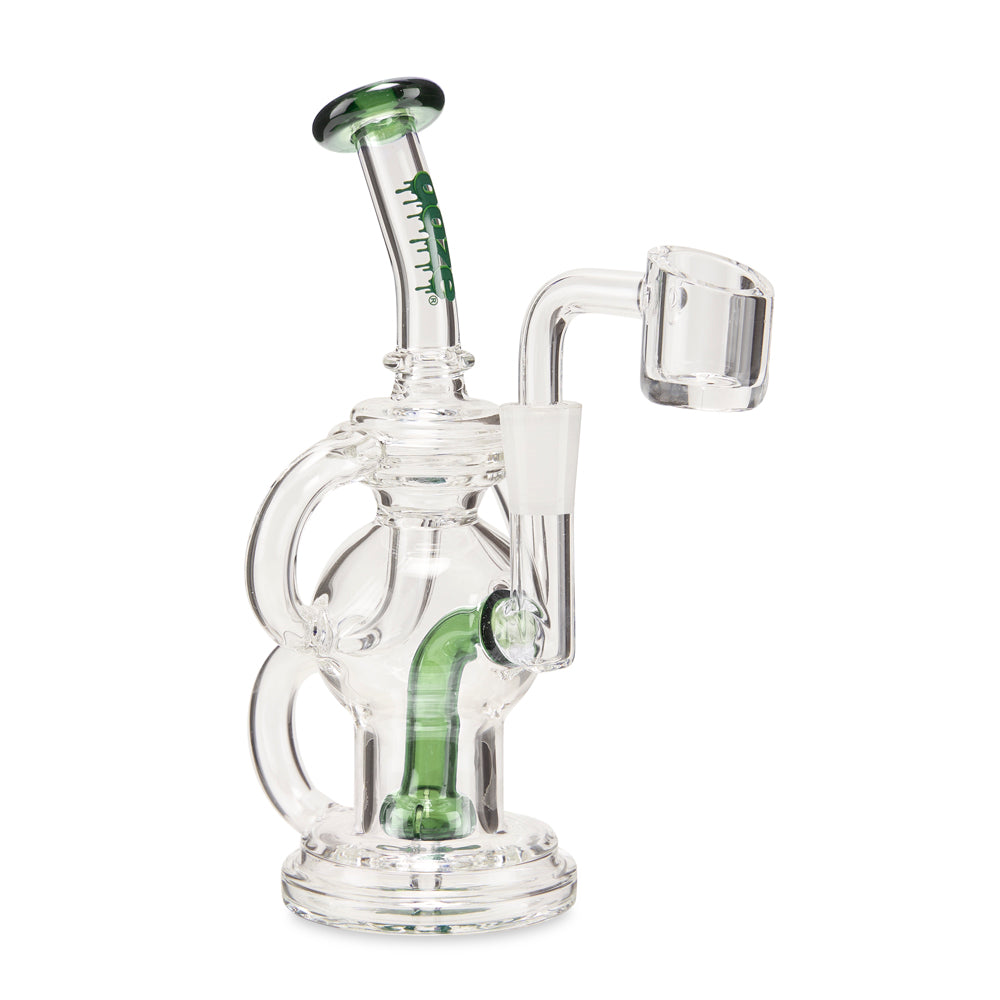 Ooze Flood Mini Recycler Dab Rig – Slime Green