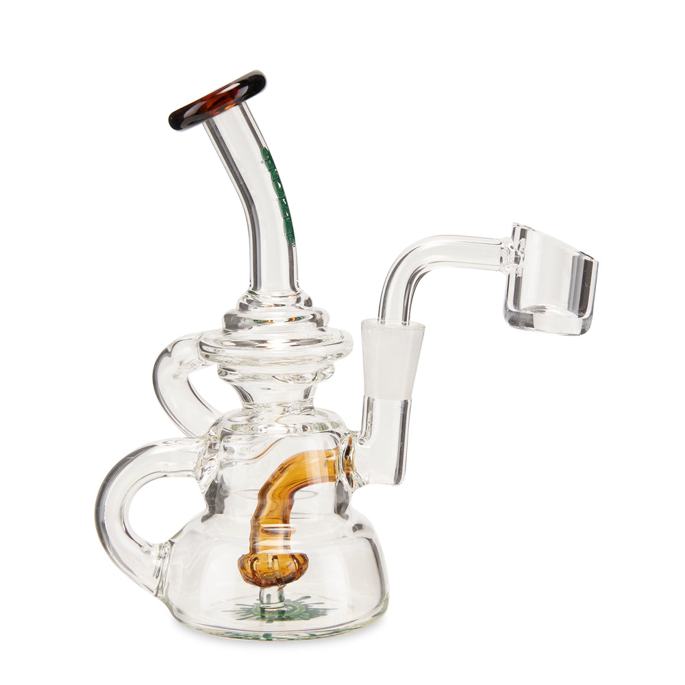 Ooze Flood Mini Recycler Dab Rig – Sea Sand Amber