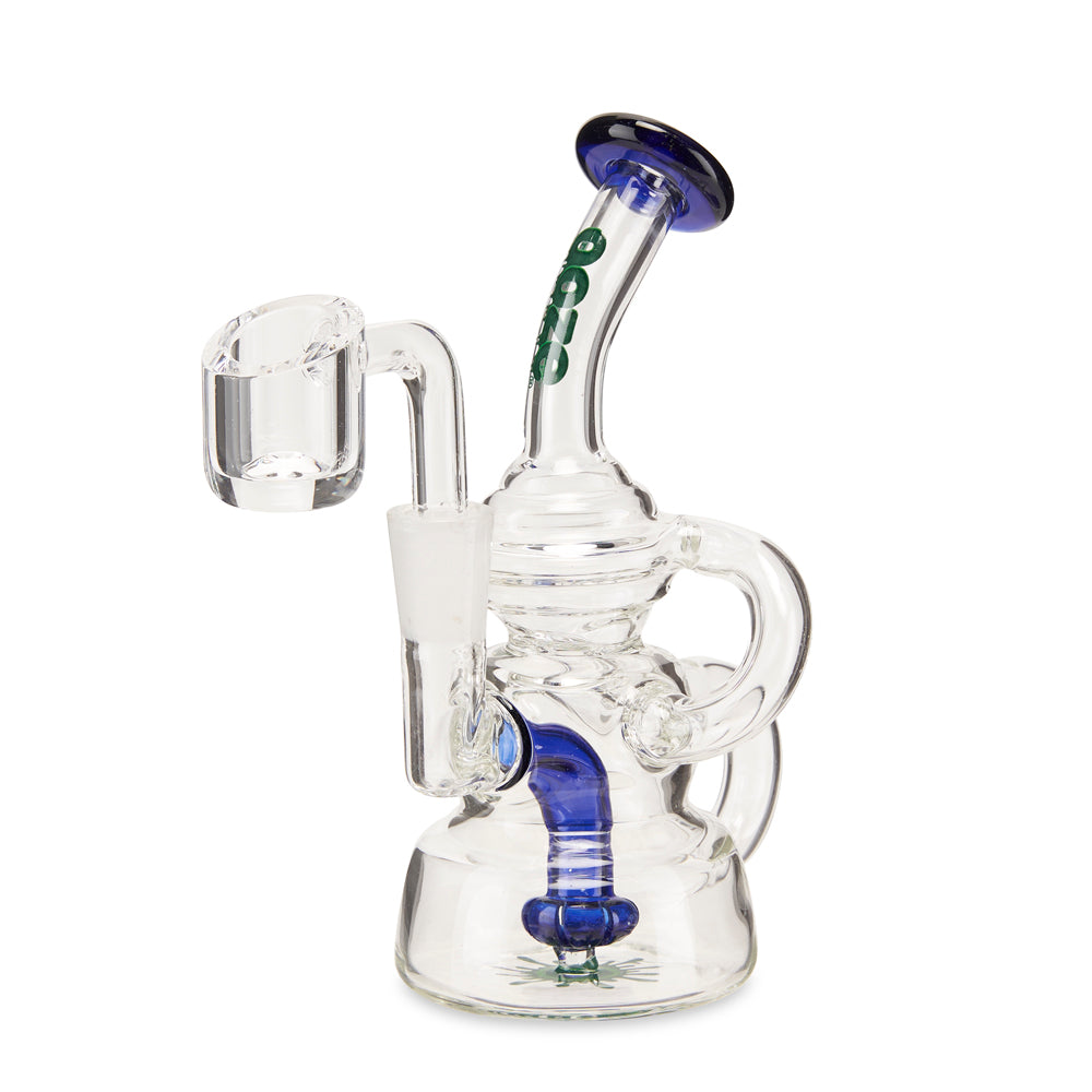 Ooze Flood Mini Recycler Dab Rig Dark Blue