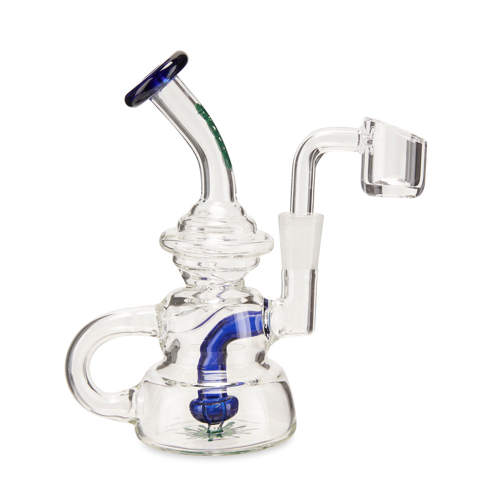 Ooze Flood Mini Recycler Dab Rig – Dark Blue