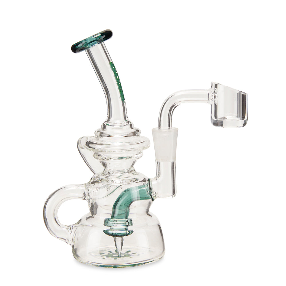 Ooze Flood Mini Recycler Dab Rig – Ocean Green