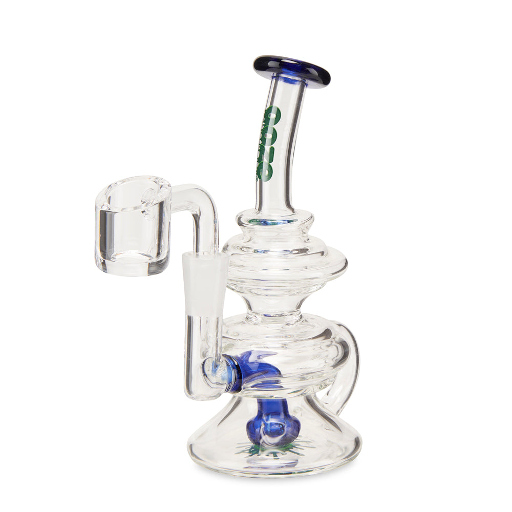 Ooze Rip Tide Mini Recycler Dab Rig – Dark Blue
