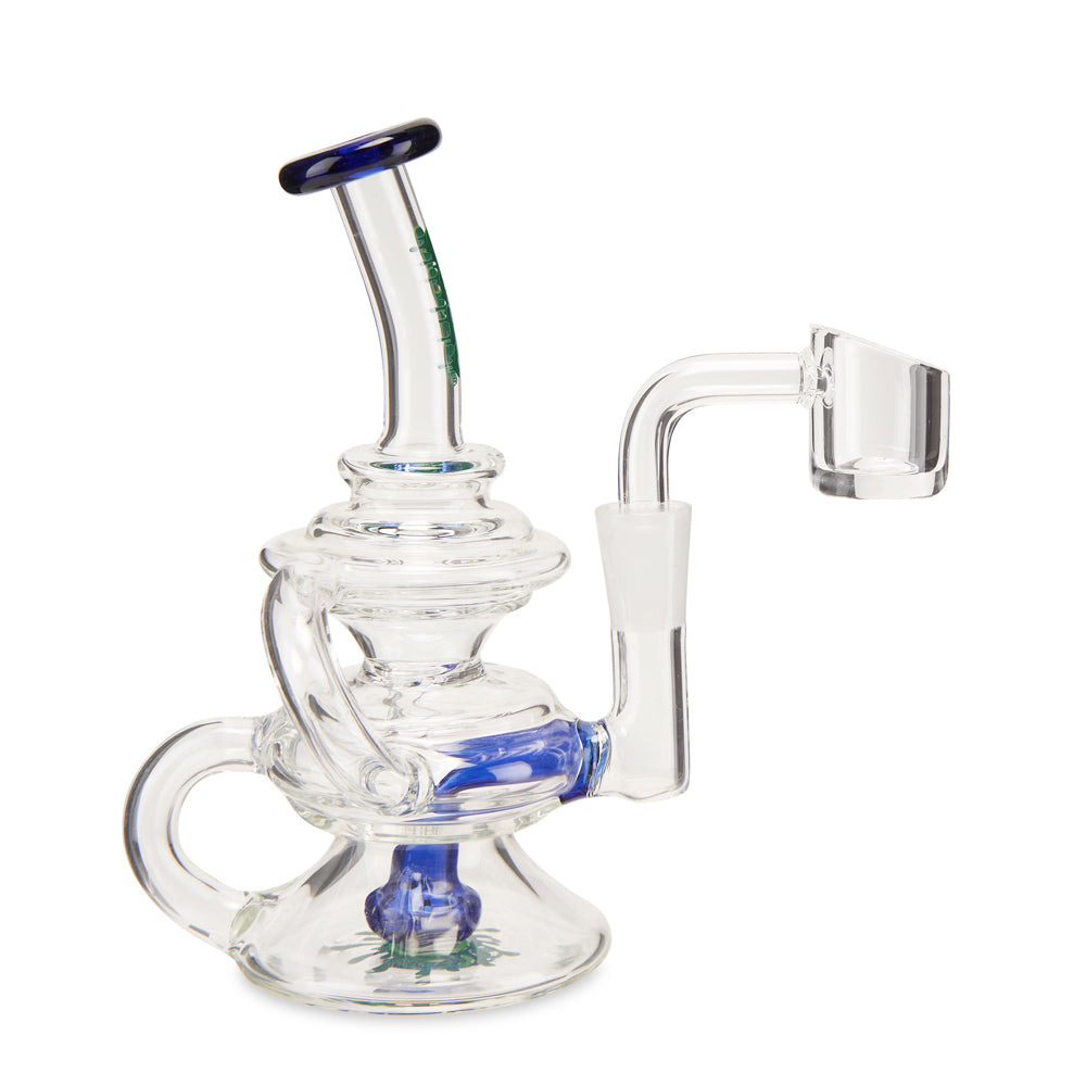 Ooze Rip Tide Mini Recycler Dab Rig – Dark Blue