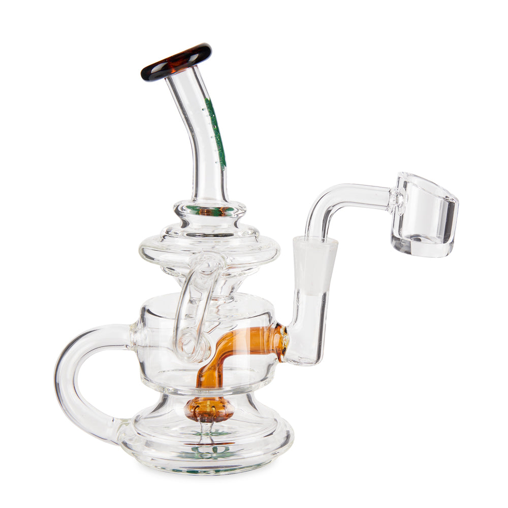 Ooze Undertow Mini Recycler Dab Rig – Sea Sand Amber