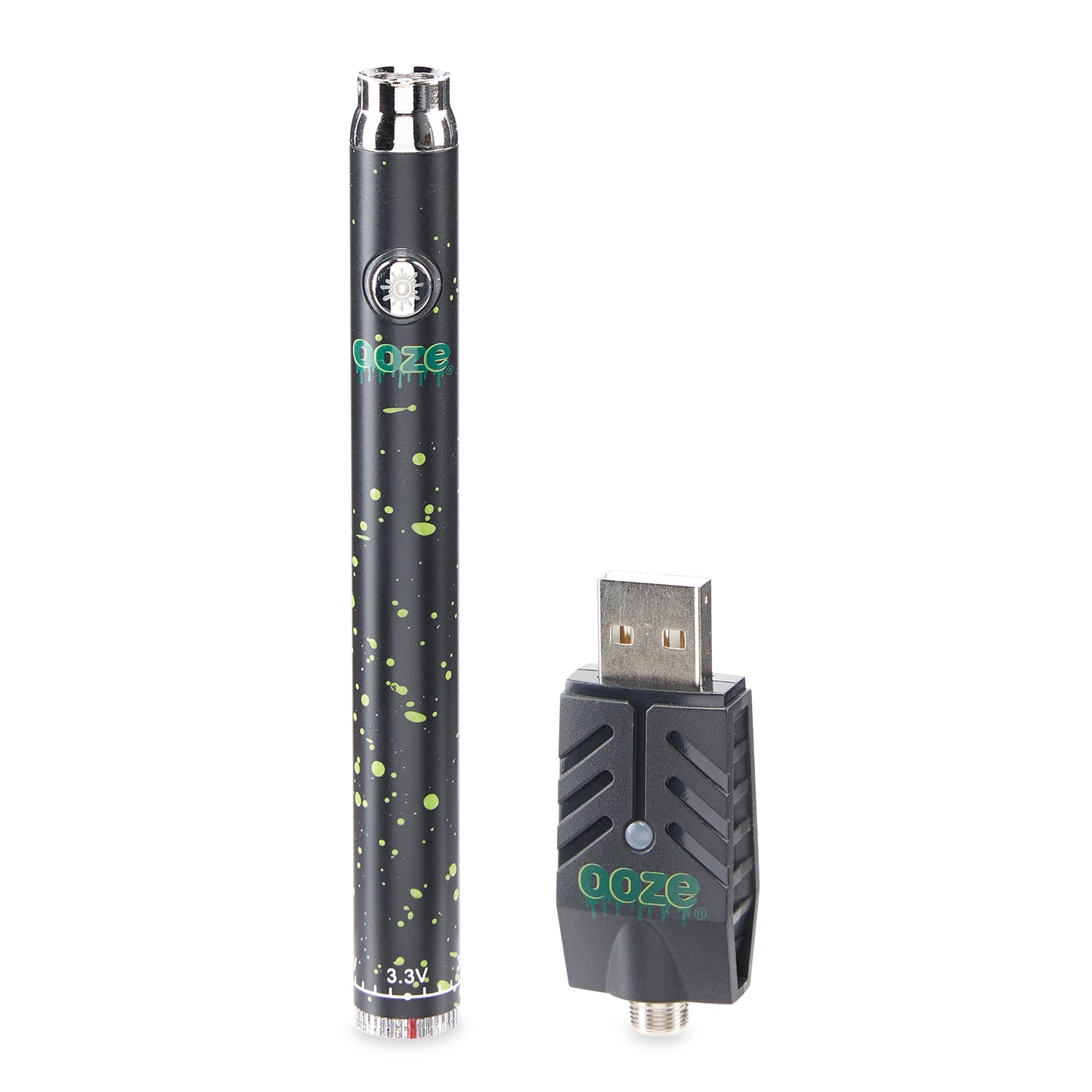 Twist Slim Pen – 320 mAh Flex Temp Battery – Green Splatter