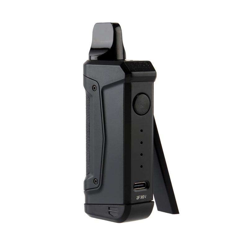 angled view of Duplex 2 black concentrate vaporizer
