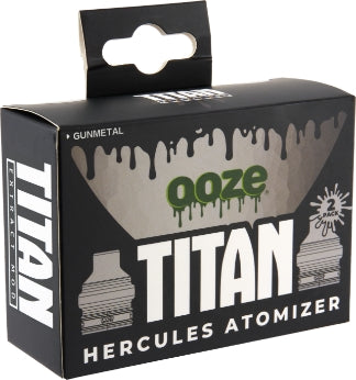 Side view of sapphire Titan big vape pen replacement atomizer product box