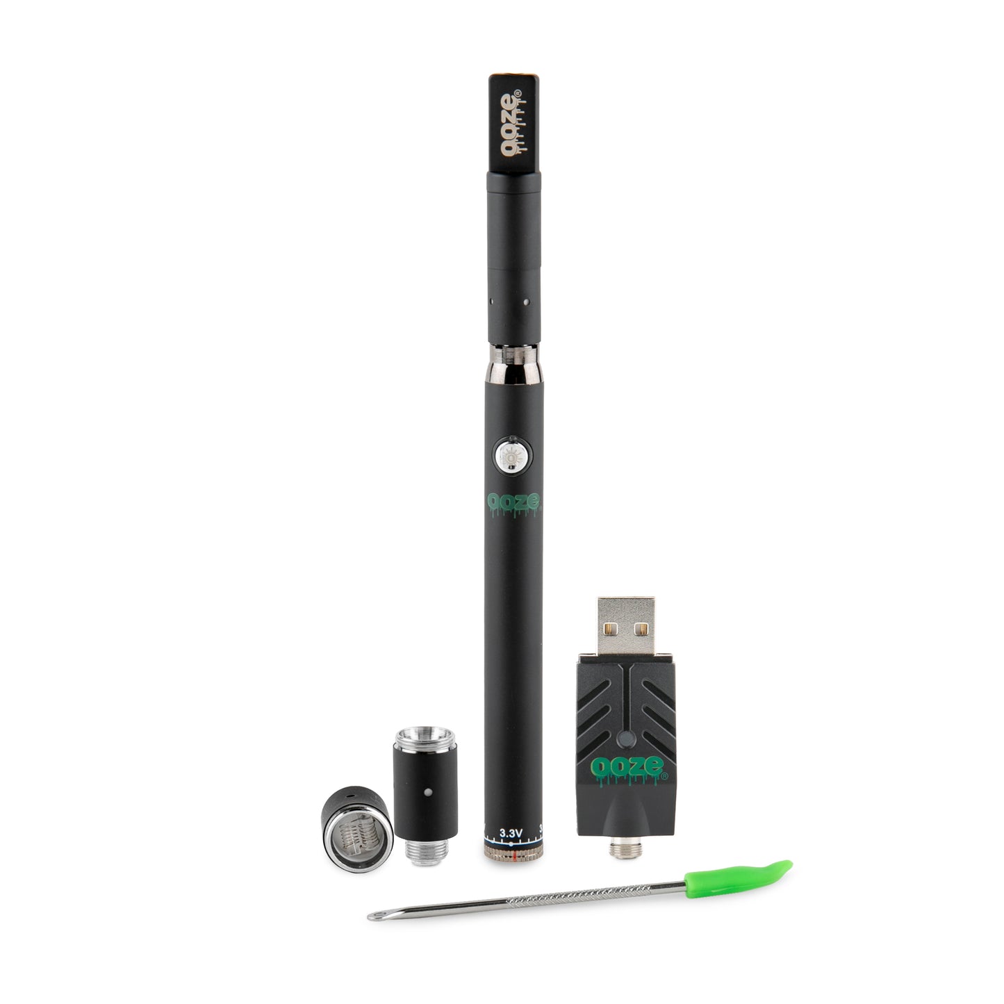 Ooze Slim Twist Pro 510 Thread Battery + Atomizer Kit - Black