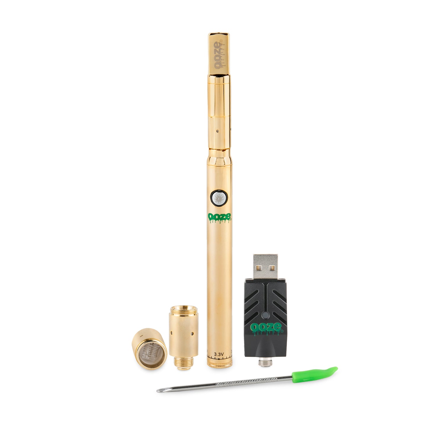 Ooze Slim Twist Pro 510 Thread Battery + Atomizer Kit - Gold