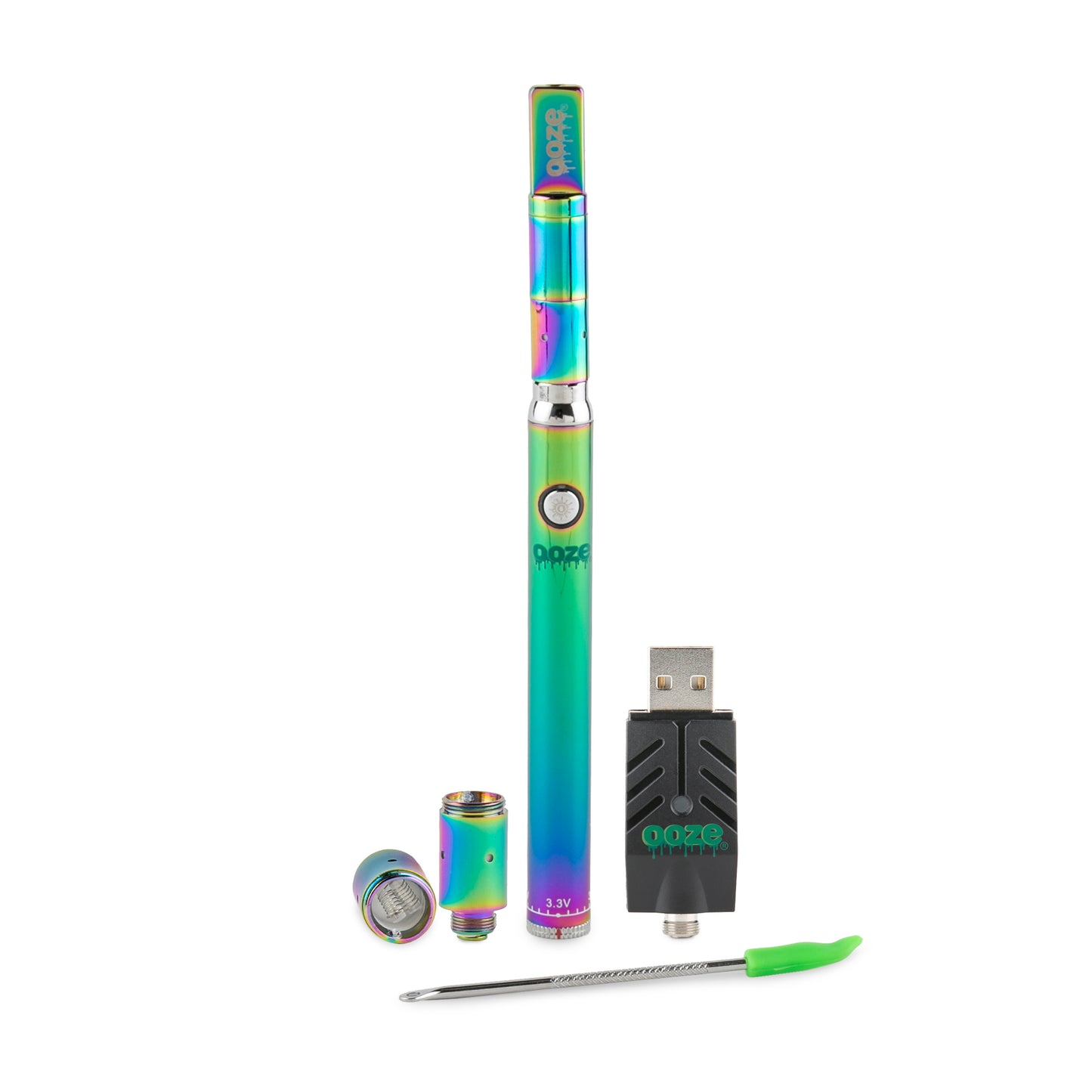 Ooze Slim Twist Pro 510 Thread Battery + Atomizer Kit - Rainbow