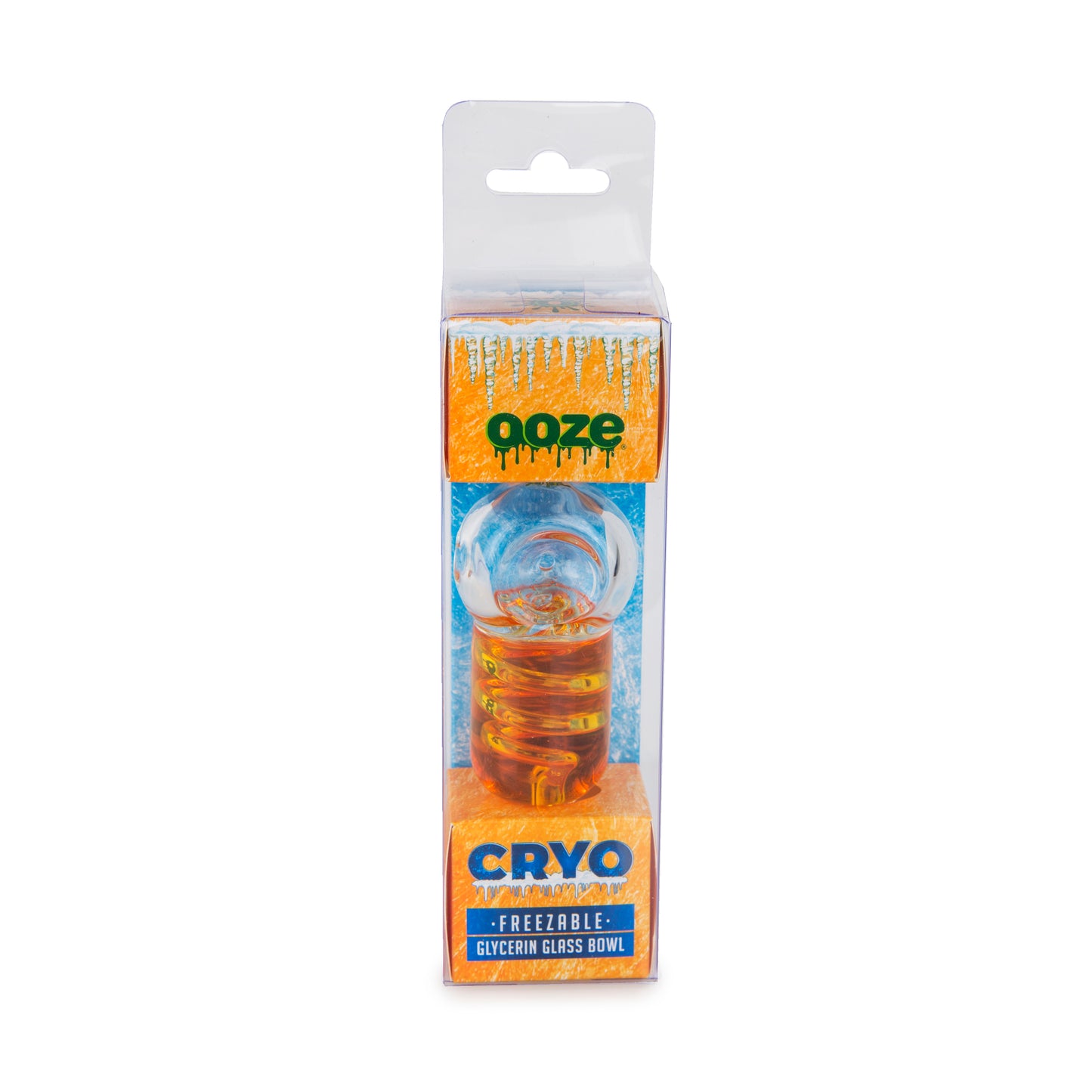 Ooze Cryo Freezable Glycerin Glass Bowl - Orange