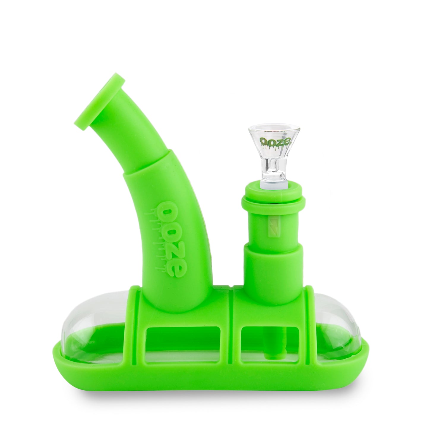 Ooze Steamboat Silicone Water Bubbler & Dab Rig - Slime Green