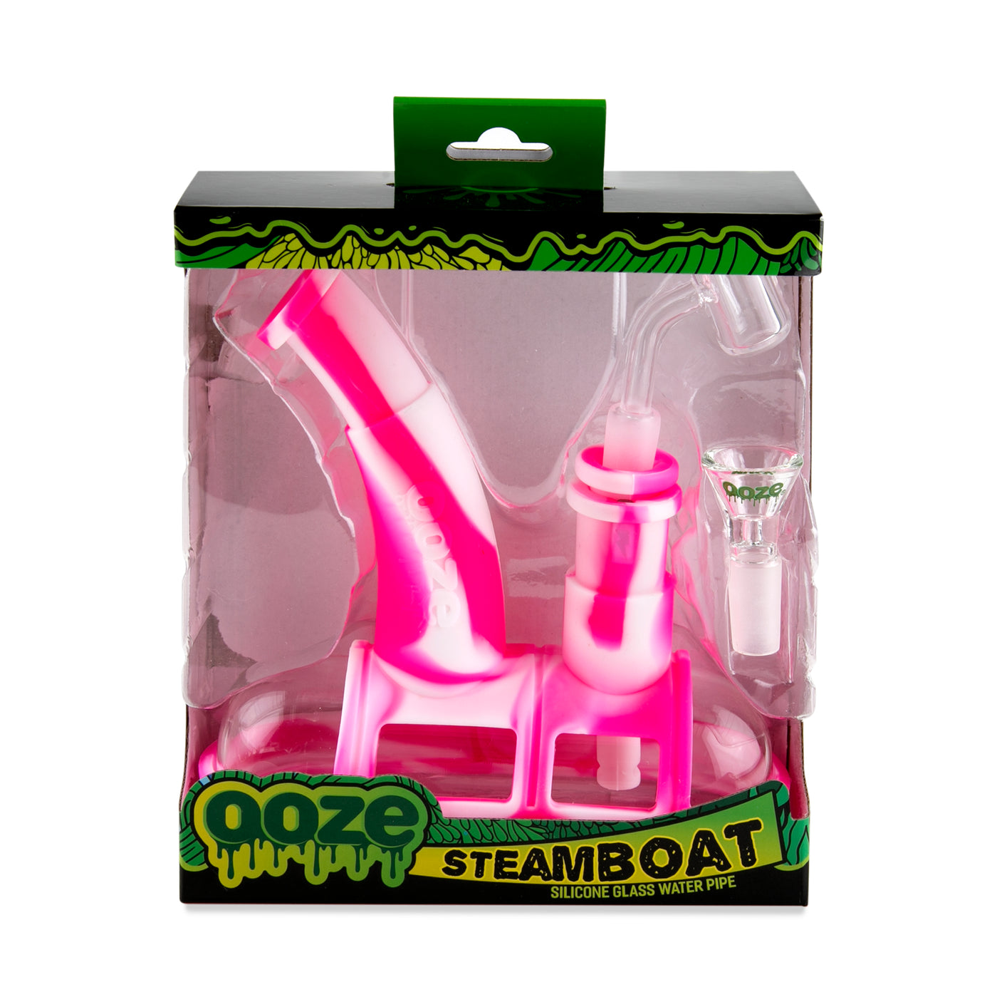 Ooze Steamboat Silicone Water Bubbler & Dab Rig - Flamingo