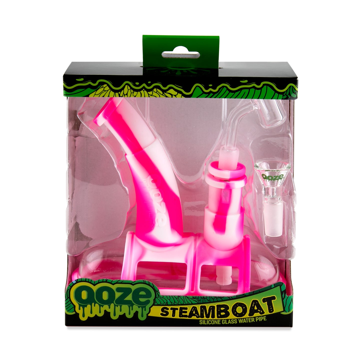 Ooze Steamboat Silicone Water Bubbler & Dab Rig - Flamingo
