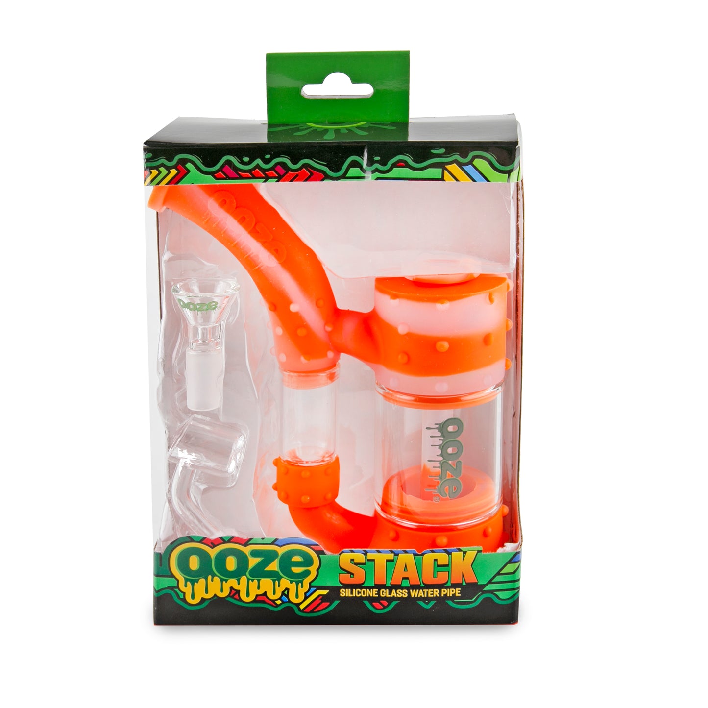 Ooze Stack Pipe Silicone Water Bubbler & Dab Rig - Summer Glow