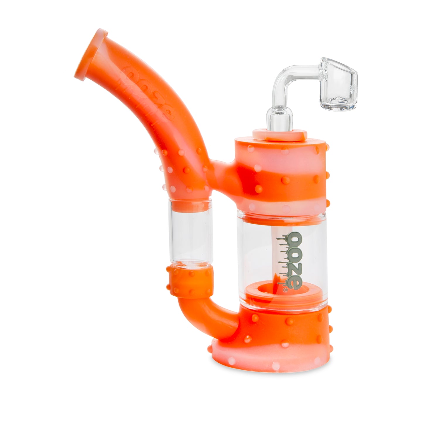 Ooze Stack Pipe Silicone Water Bubbler & Dab Rig - Summer Glow