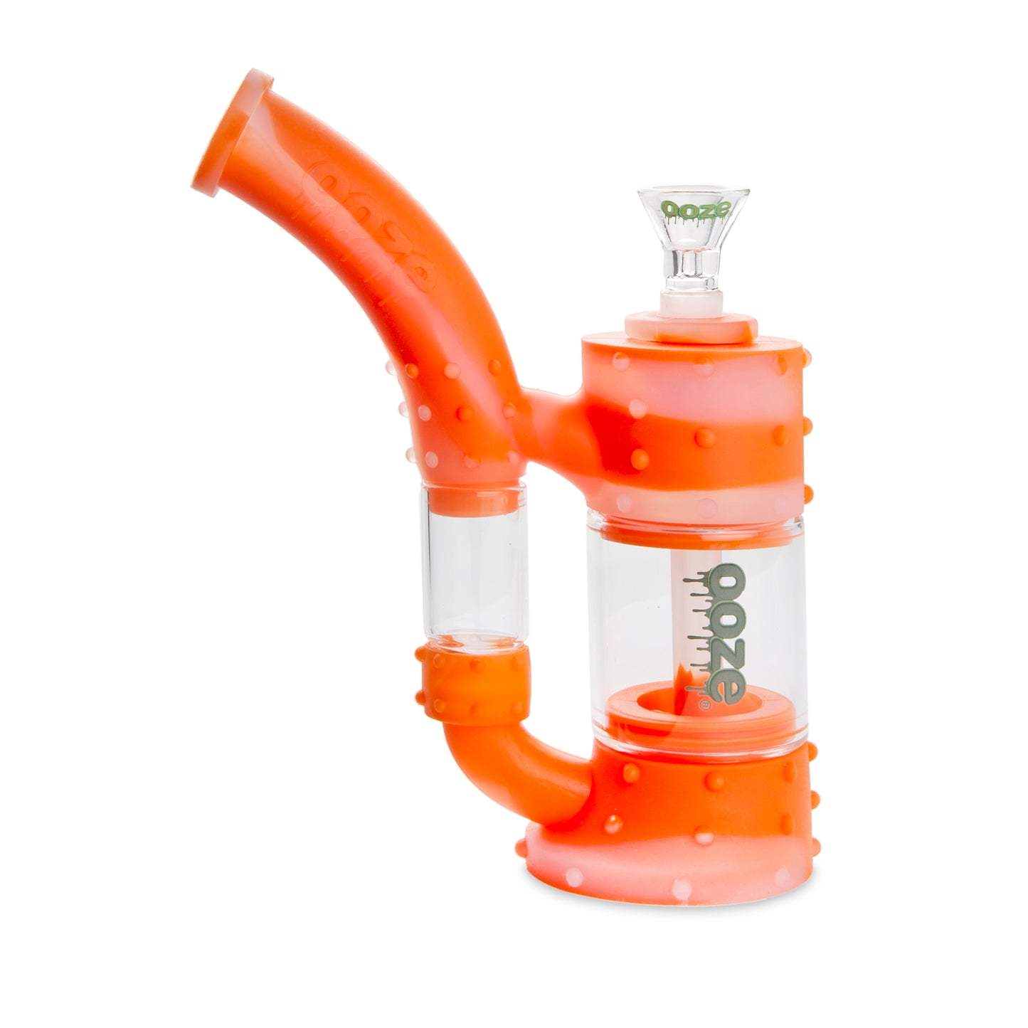 Ooze Stack Pipe Silicone Water Bubbler & Dab Rig - Summer Glow