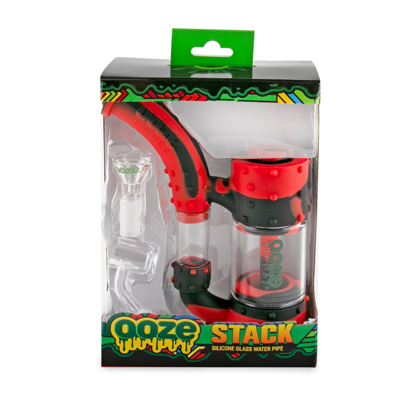 Ooze Stack Pipe Silicone Water Bubbler & Dab Rig - Lava