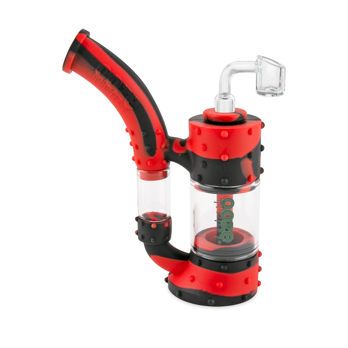 Ooze Stack Pipe Silicone Water Bubbler & Dab Rig - Lava
