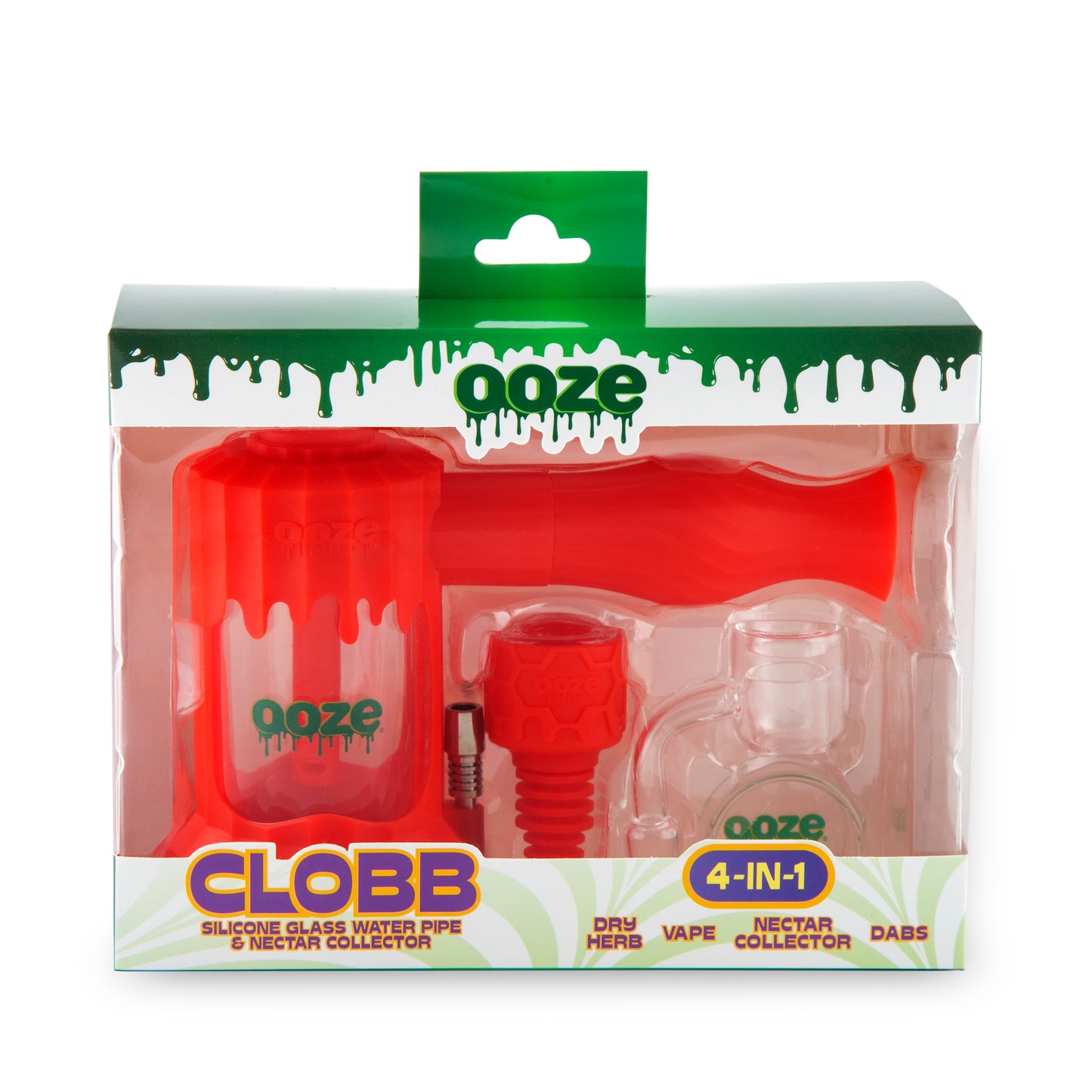 Clobb – Silicone Glass 4-in-1 Hybrid - Scarlet