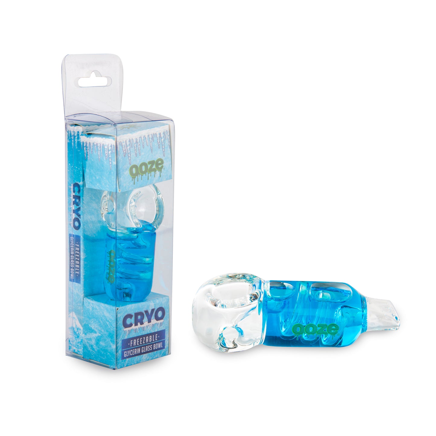 Ooze Cryo Freezable Glycerin Glass Bowl - Blue