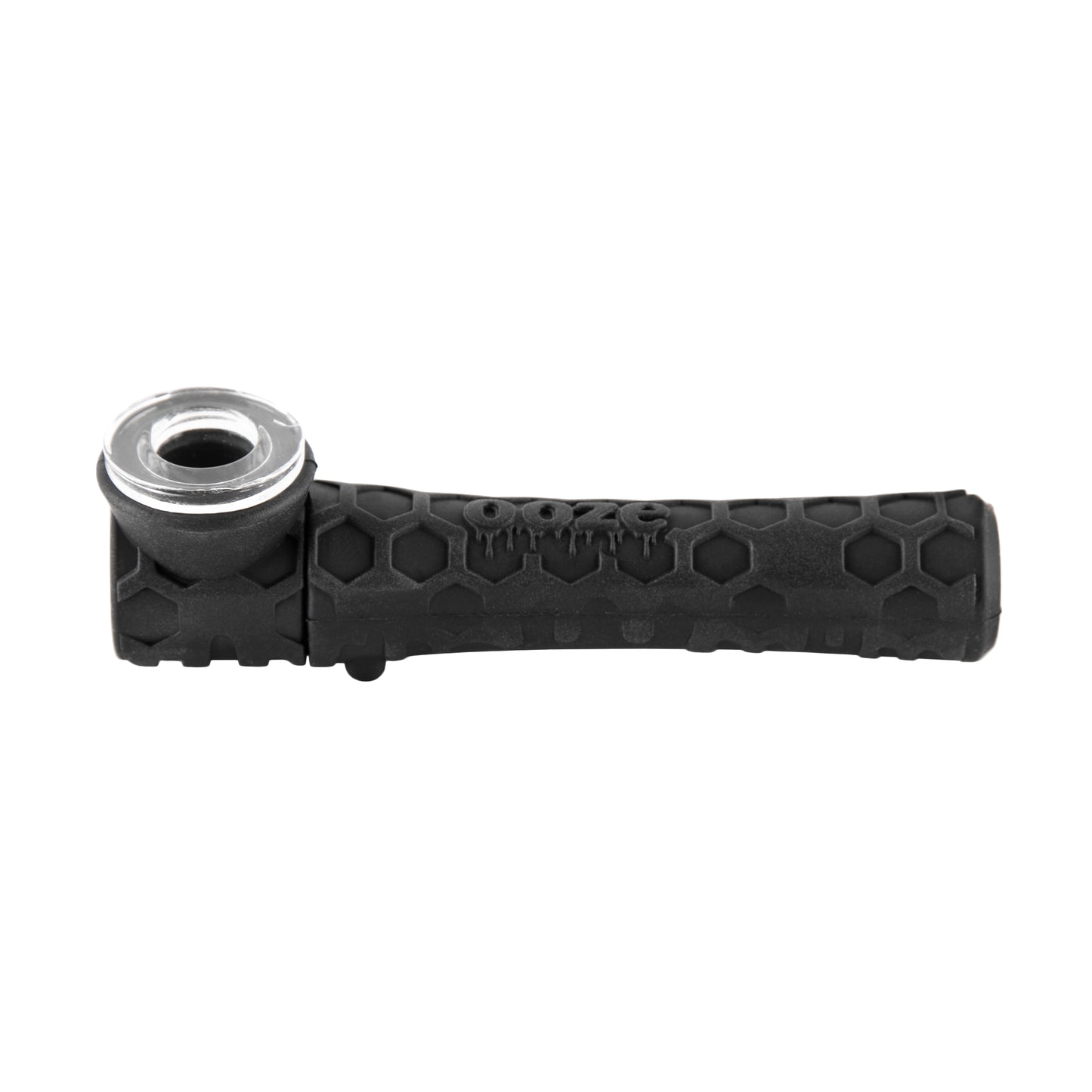 Ooze Piper Silicone Glass Hand Pipe & Chillum - Black