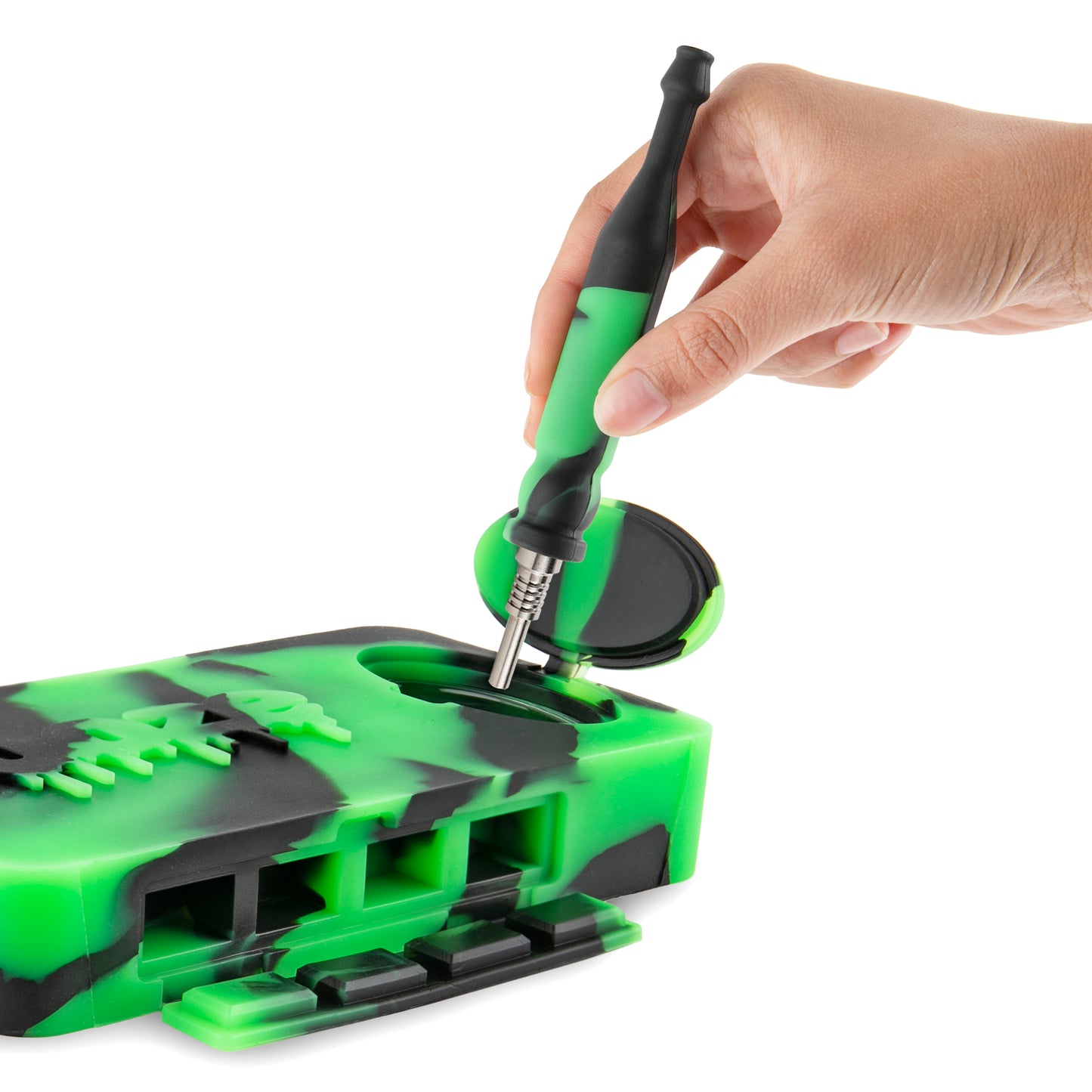 Ooze Slugger Dabbin' Dugout Silicone Travel Dab Kit - Chameleon