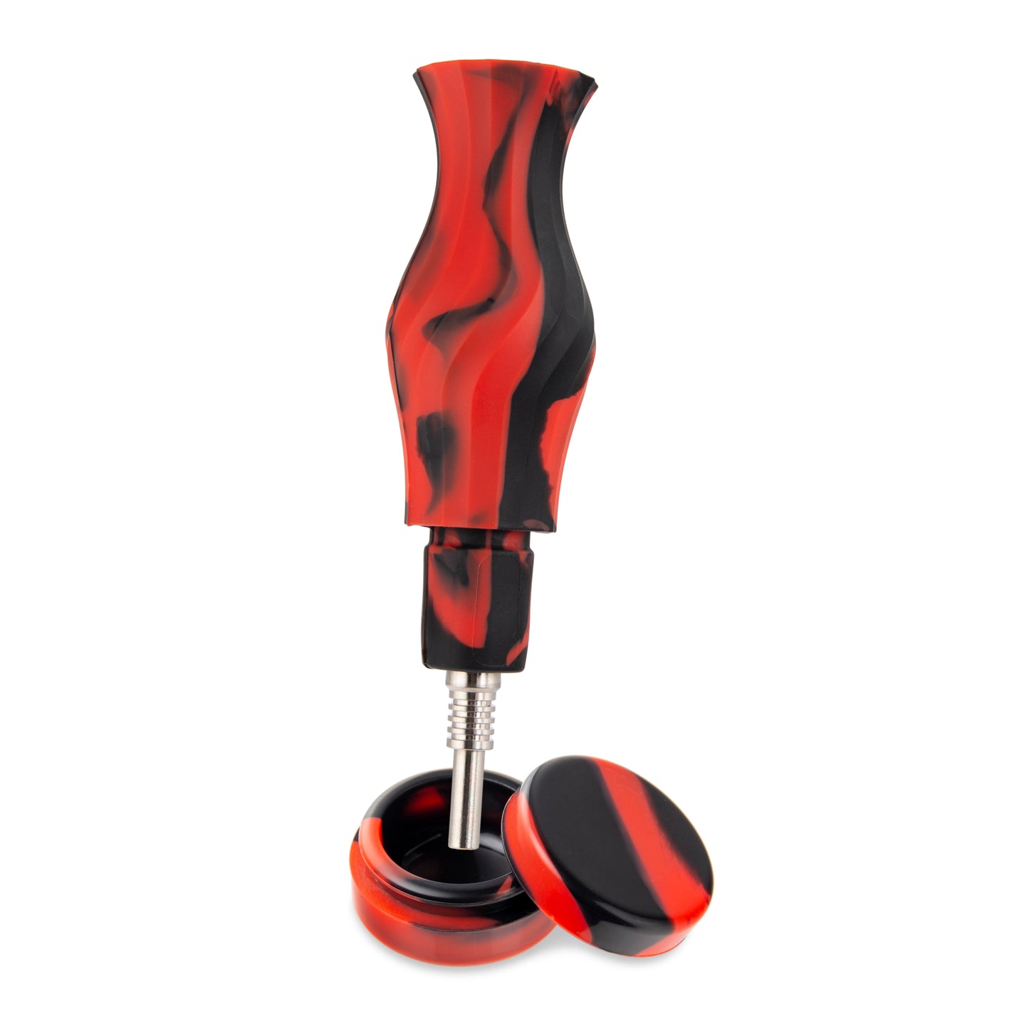 Ooze Echo Silicone Water Pipe, Dab Rig & Dab Straw - After Midnight