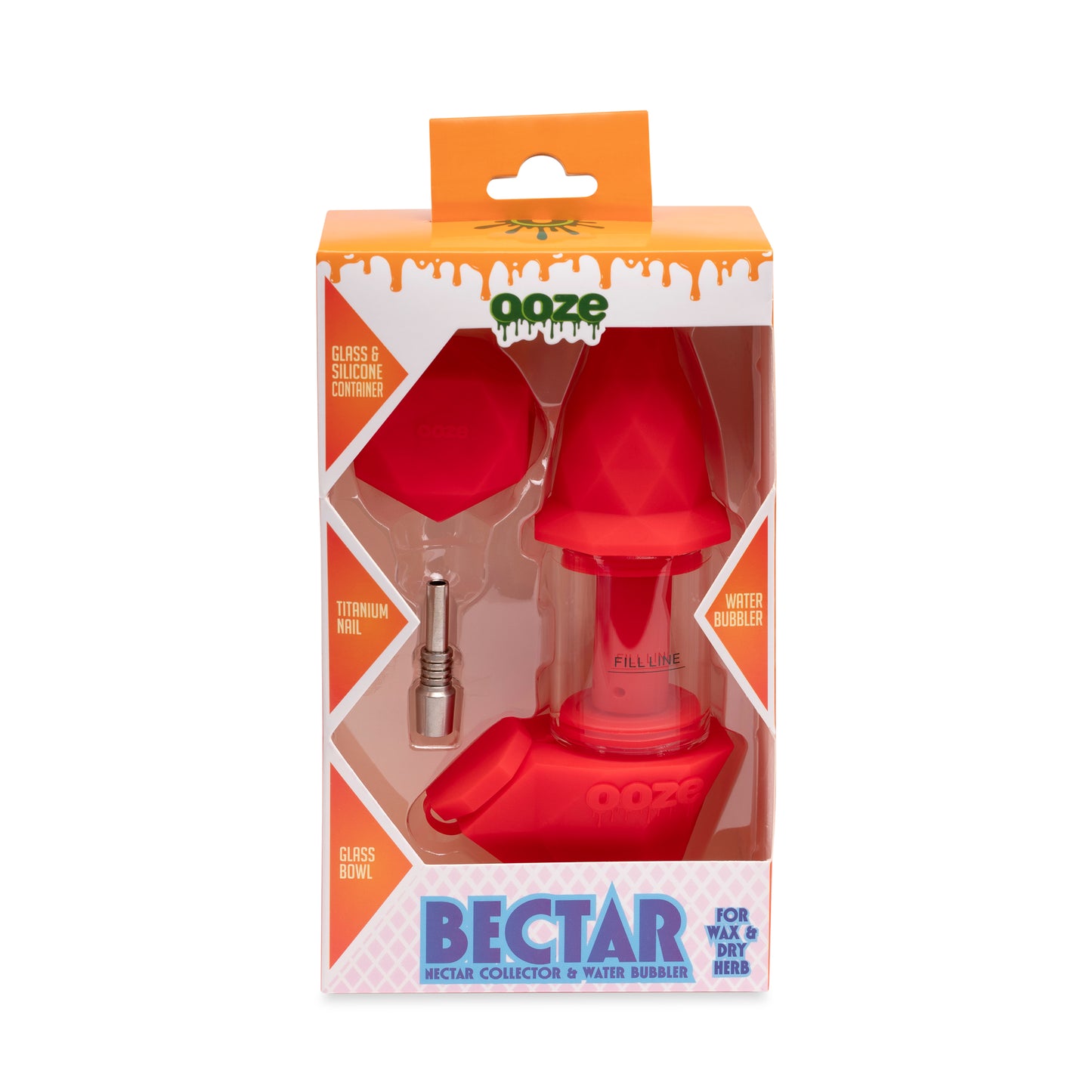 Bectar – Silicone Bubbler & Dab Straw – Scarlet