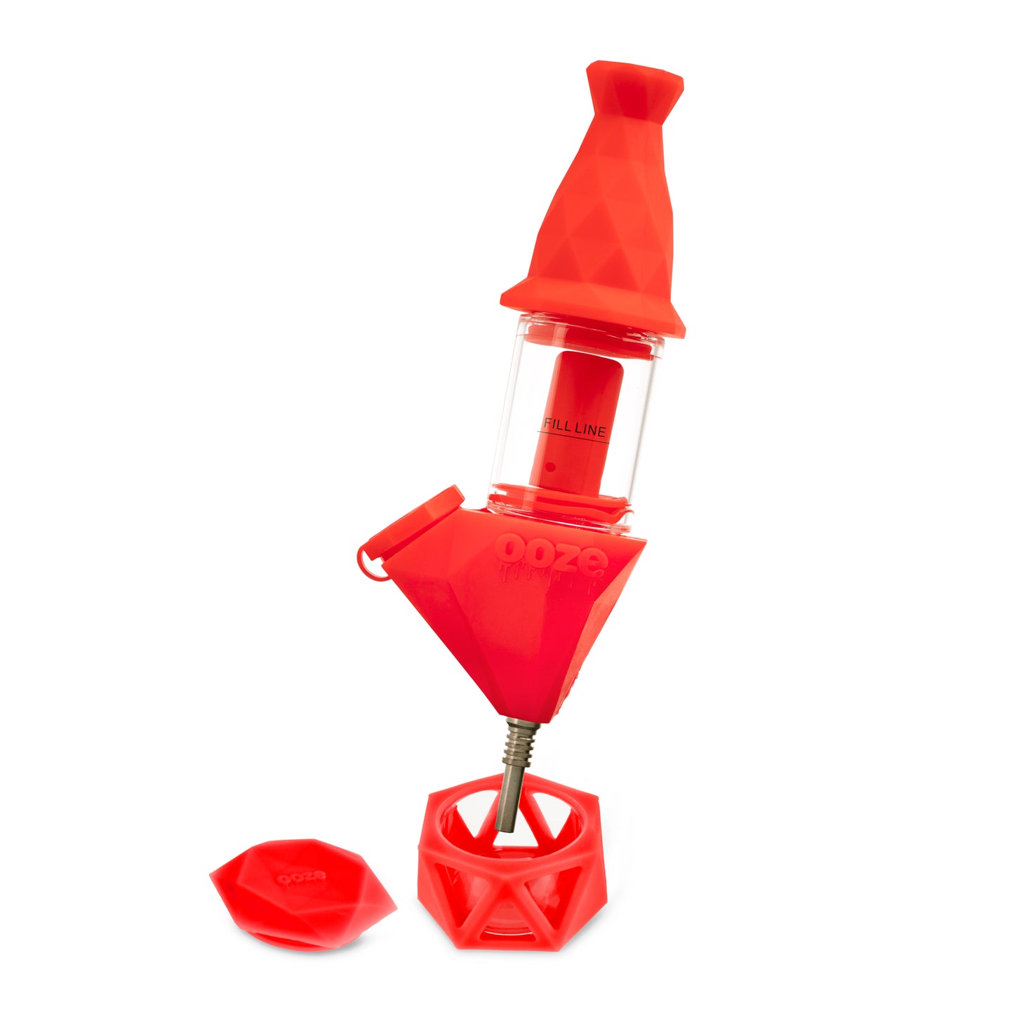 Bectar – Silicone Bubbler & Dab Straw – Scarlet