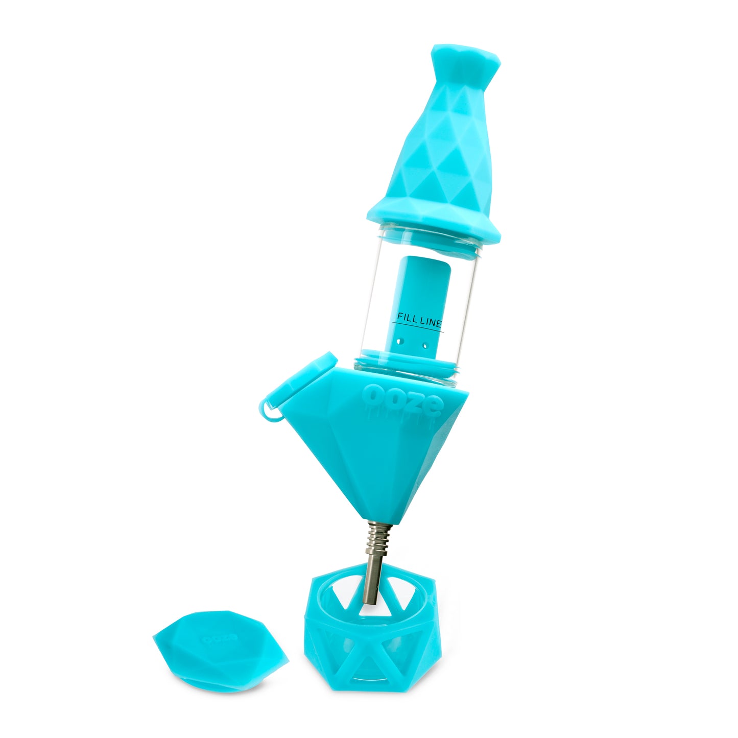 Bectar – Silicone Bubbler & Dab Straw – Aqua Teal
