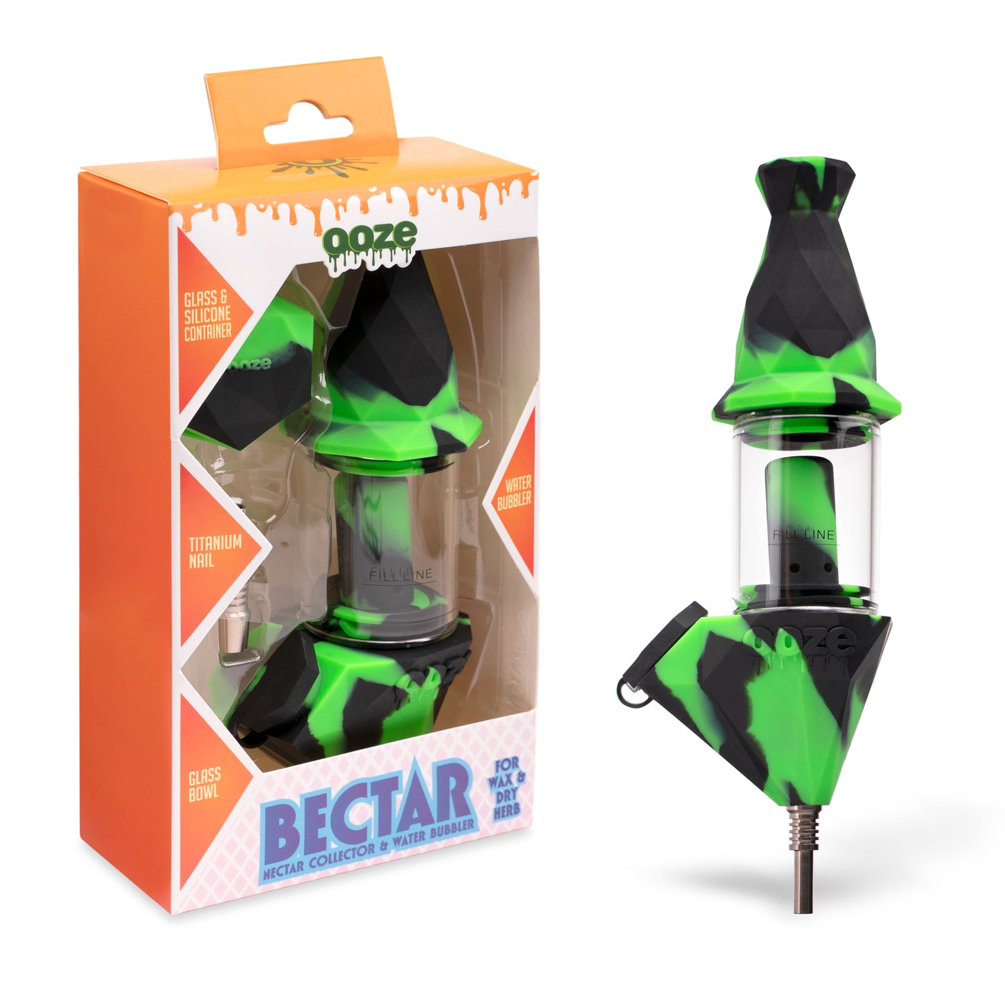Bectar – Silicone Bubbler & Dab Straw – Chameleon