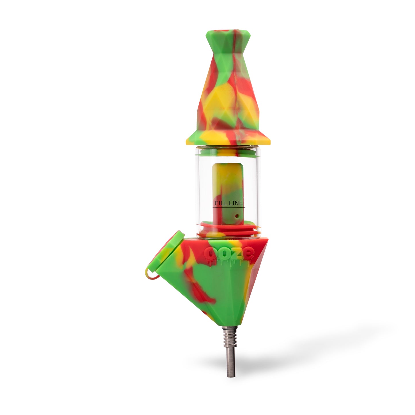 Bectar – Silicone Bubbler & Dab Straw – Rasta