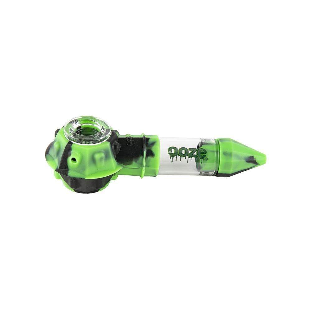 Ooze Bowser Silicone Pipe / Loose / Black & Green