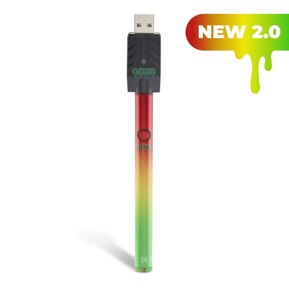 Ooze Twist Slim Pen 2.0 510 Thread Vaporizer Battery – Rasta