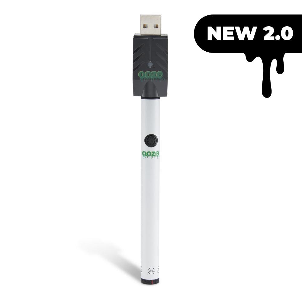Ooze Twist Slim Pen 2.0 510 Thread Vaporizer Battery – Ghost White