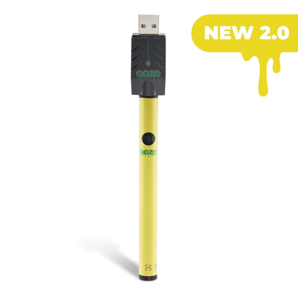 Ooze Twist Slim Pen 2.0 510 Thread Vaporizer Battery – Mellow Yellow