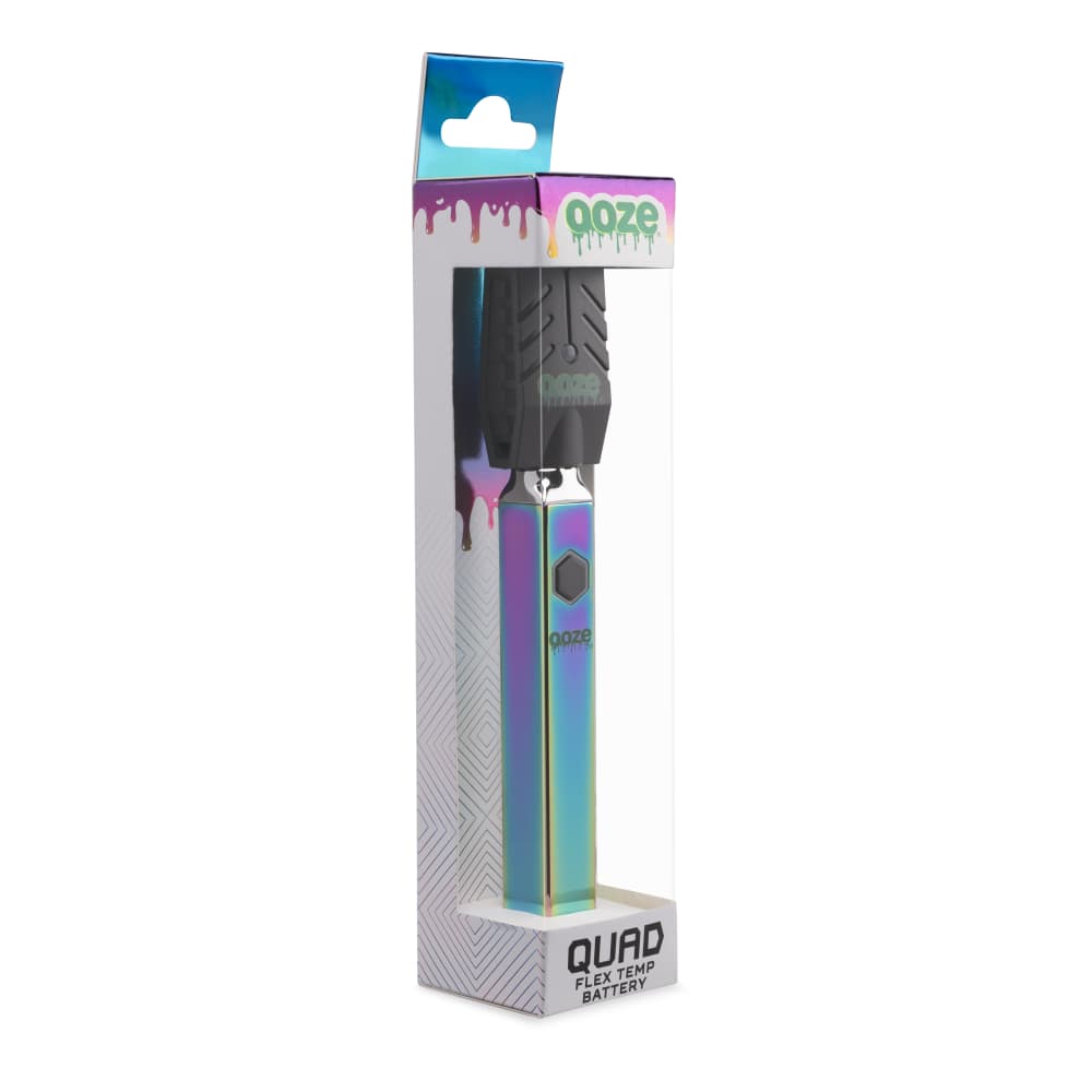 Ooze Rainbow Quad 510 Thread 500 Mah Square Vape Pen Battery + Usb Charger