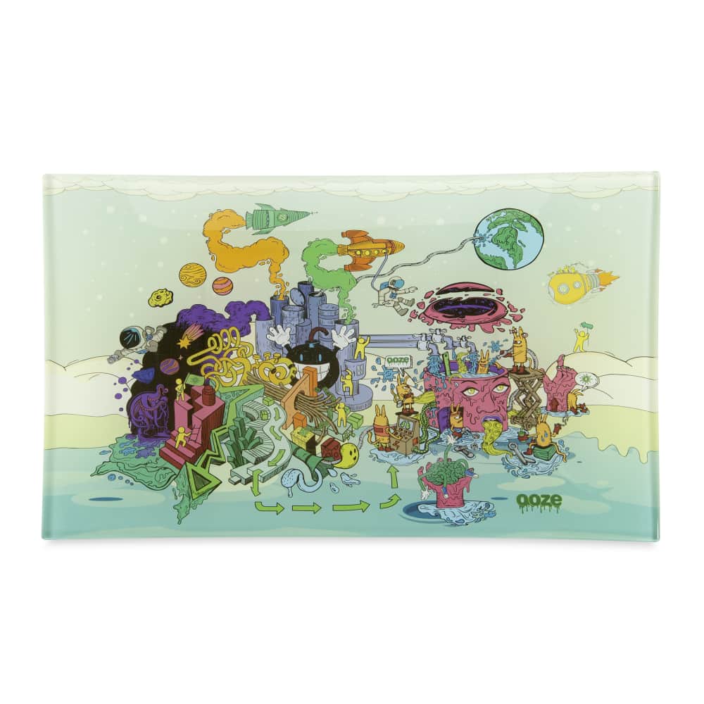 Ooze Rolling Tray - Shatter Resistant Glass - Imaginarium