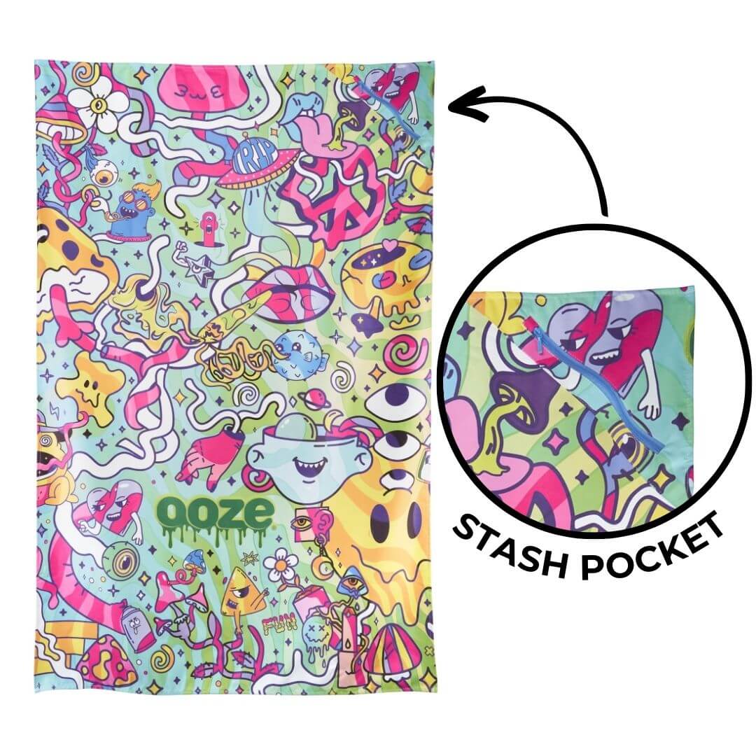Ooze Chroma Beach Blanket with Stash Pocket