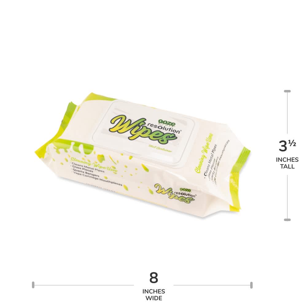 Ooze Resolution Glass Cleaning Res Wipes - 100Ct
