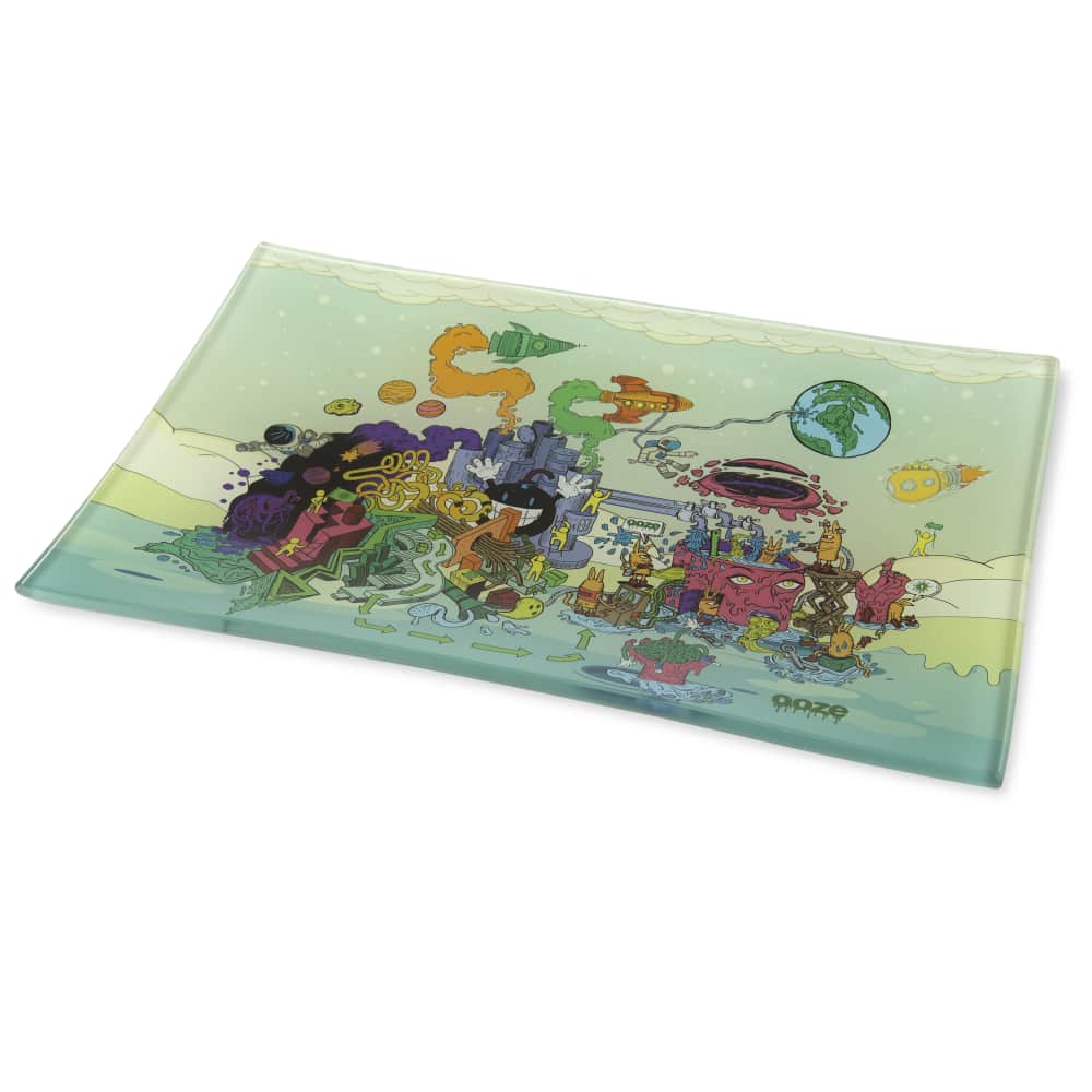 Ooze Rolling Tray - Shatter Resistant Glass - Imaginarium
