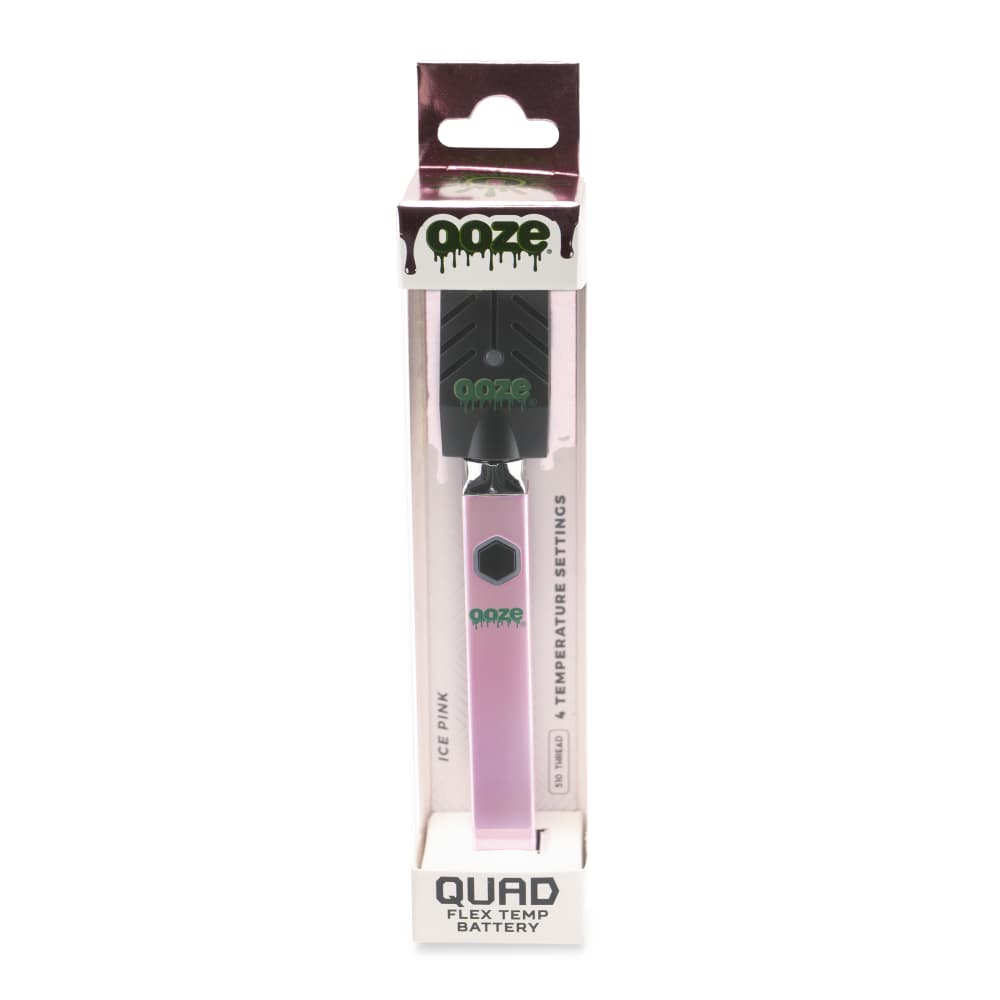 Ooze Ice Pink Quad 510 Thead 500 Mah Square Vape Pen Battery + Usb Charger