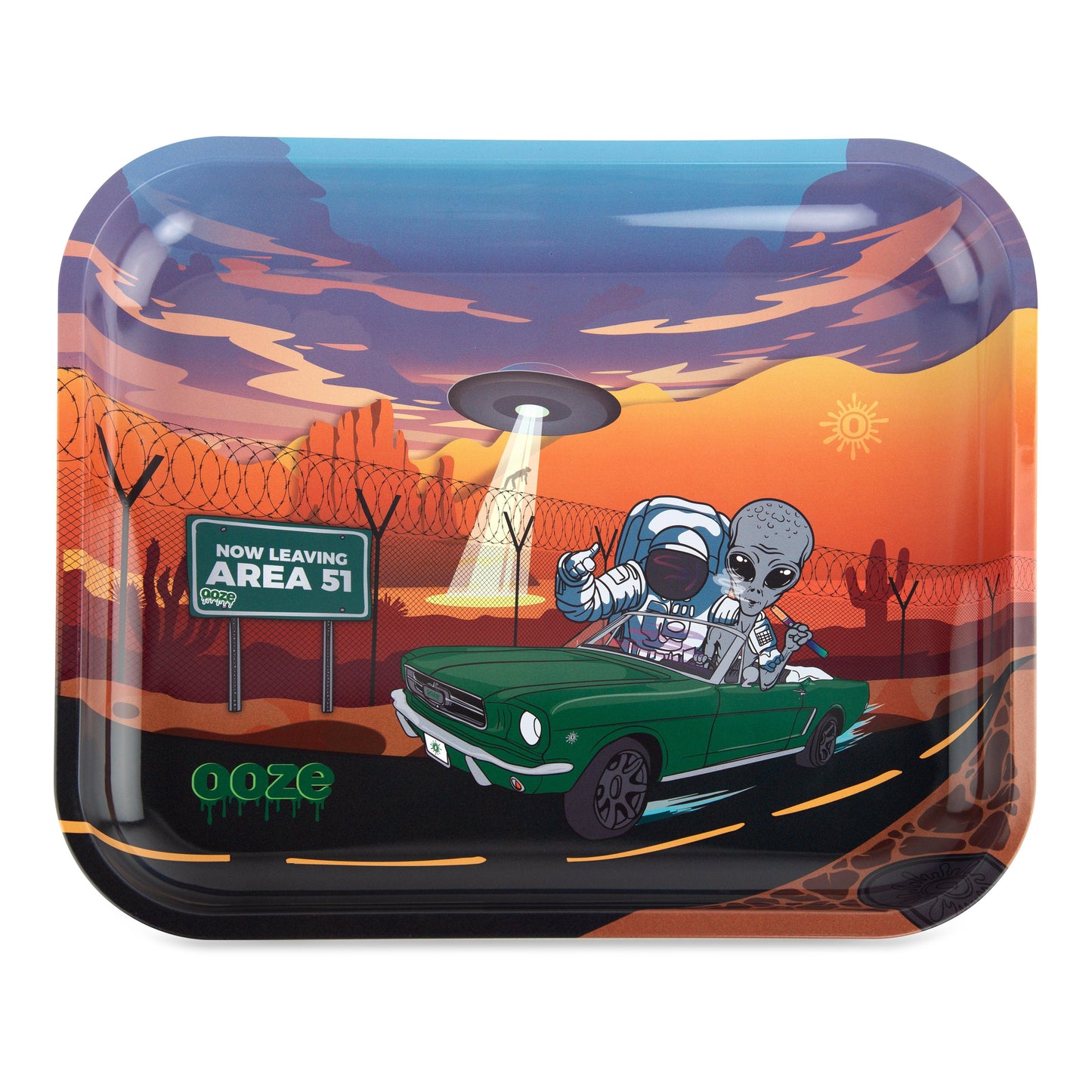 Ooze Rolling Tray - Metal - Space Race