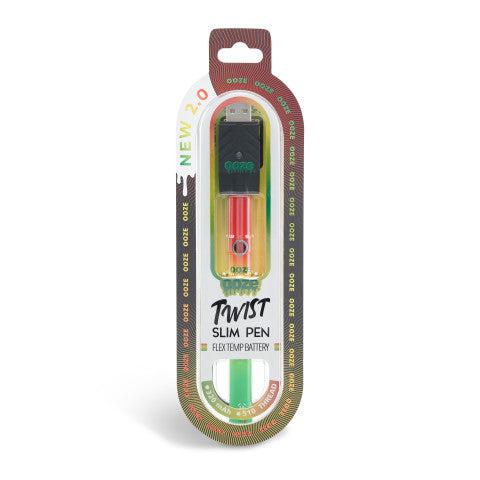 Ooze Twist Slim Pen 2.0 510 Thread Vaporizer Battery – Rasta