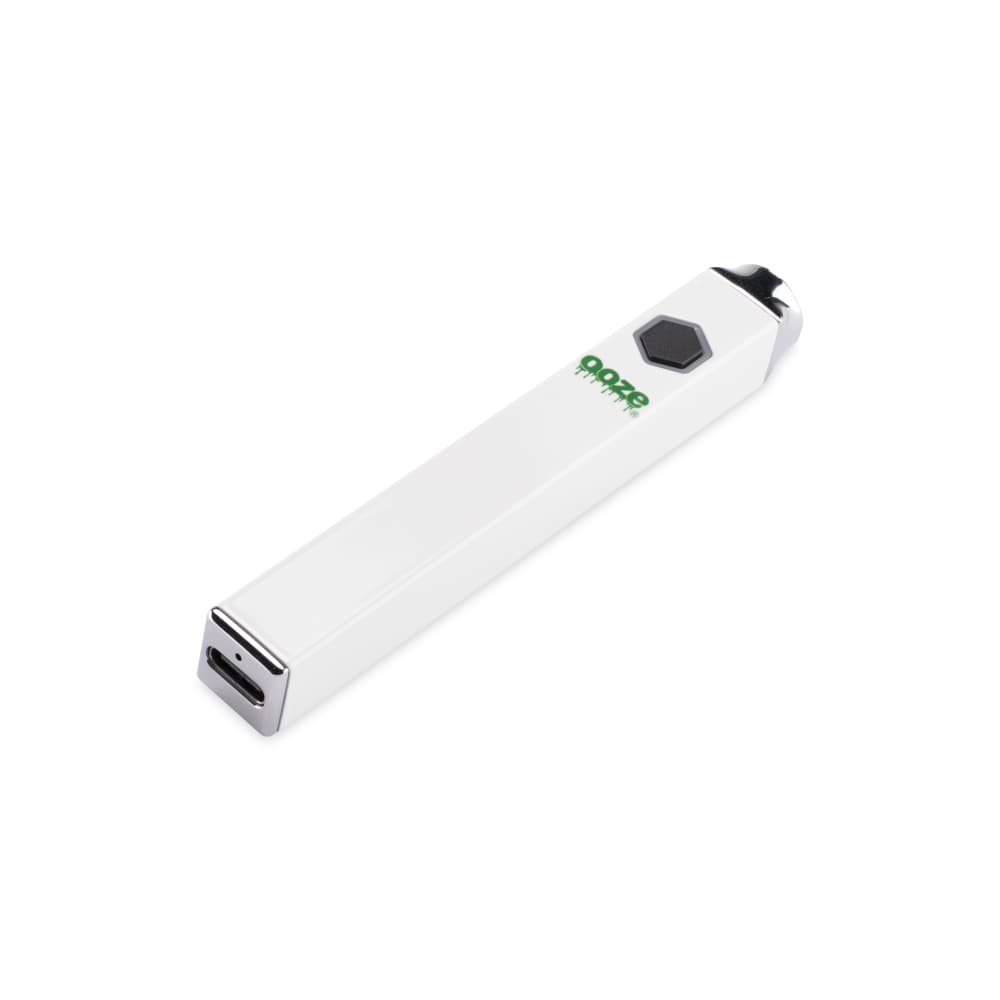 Ooze Ghost White Quad 510 Thread 500 Mah Square Vape Pen Battery + Usb Charger
